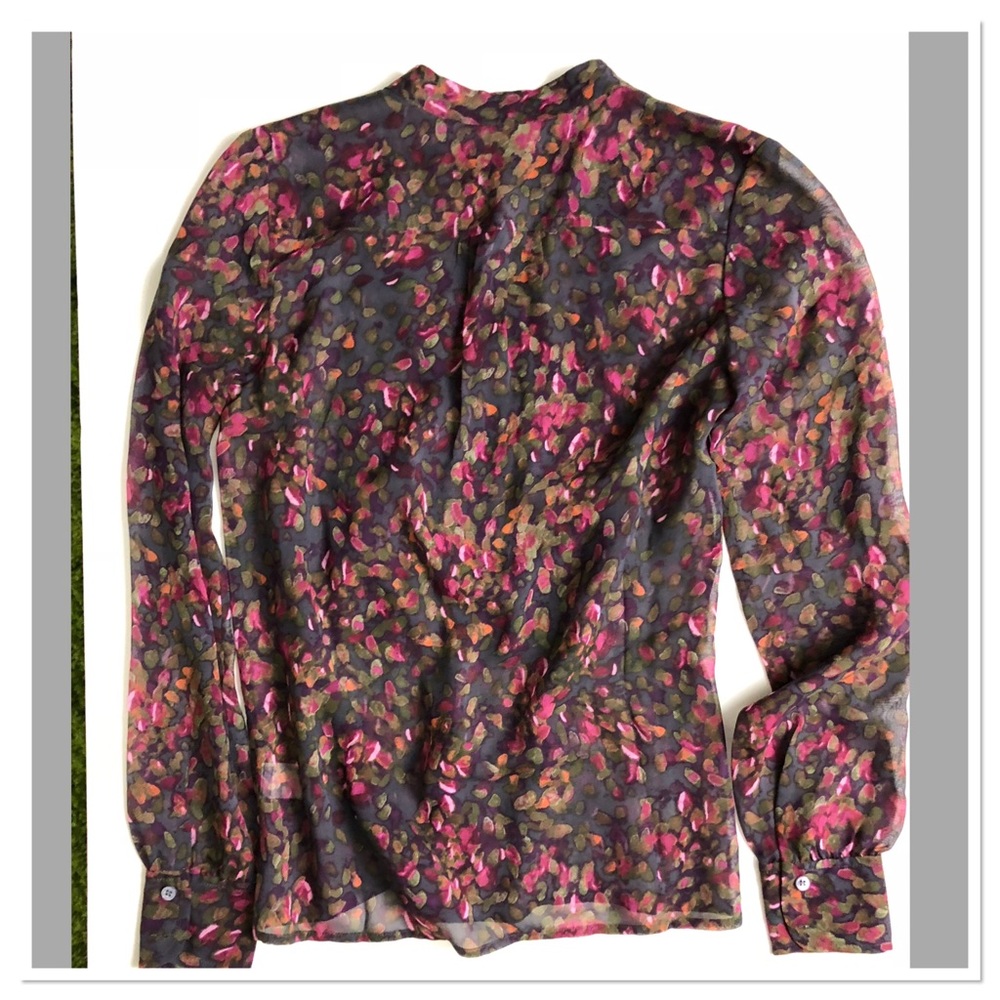 J. Crew Bayberry Flouncette floral Blouse ruffle - Picture 5 of 7